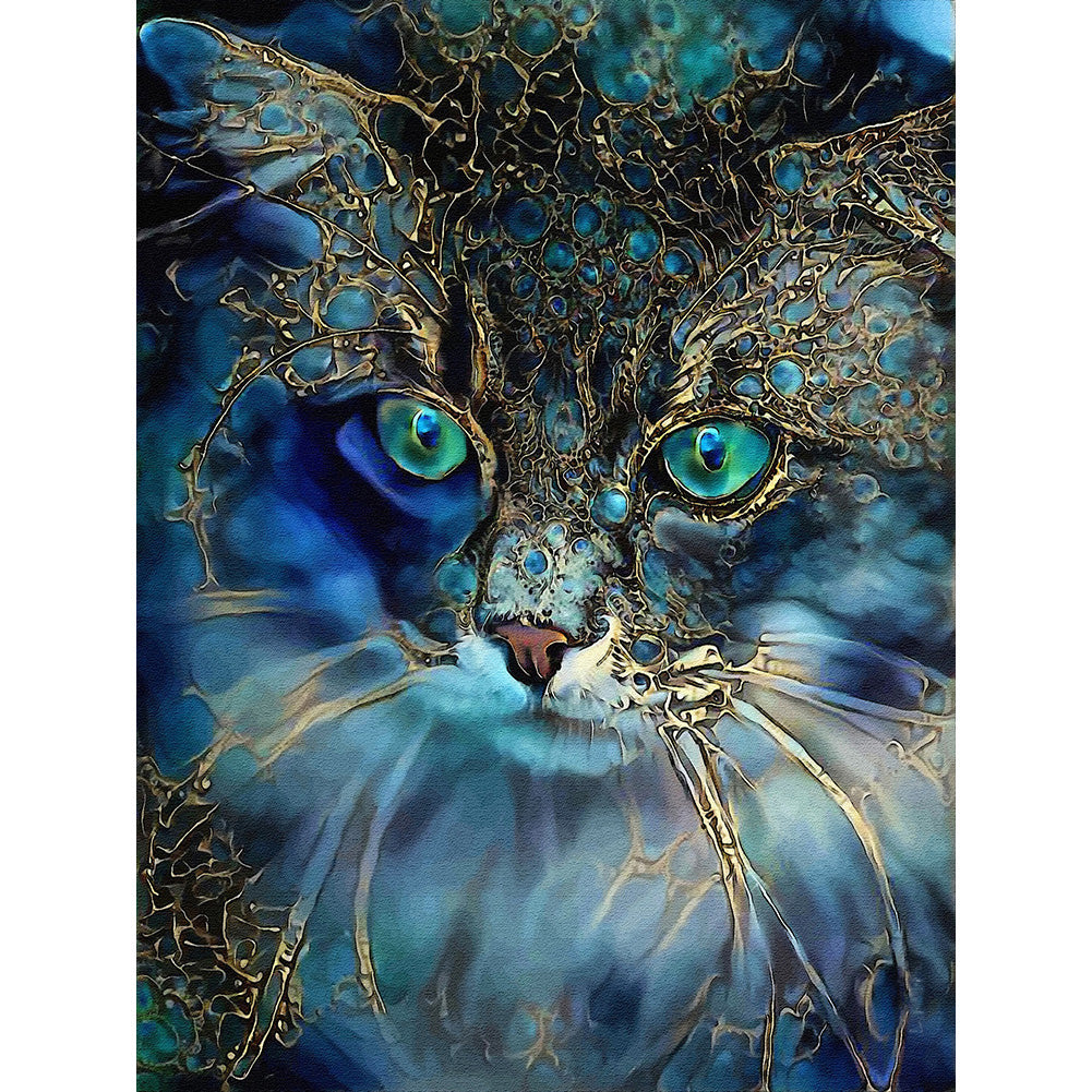 Cat - Full Round Drill Diamond Painting 40*50CM