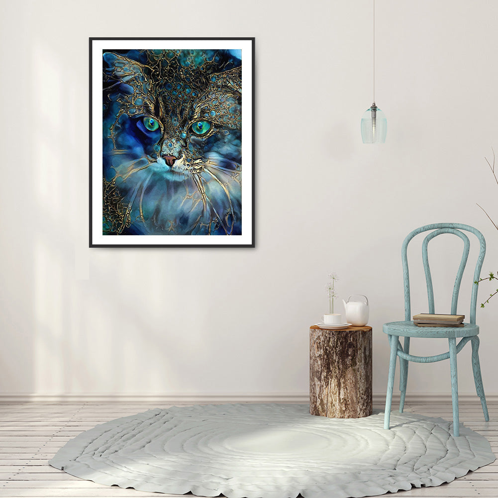 Cat - Full Round Drill Diamond Painting 40*50CM