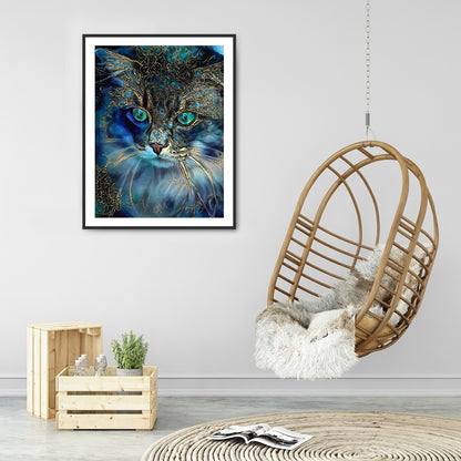 Cat - Full Round Drill Diamond Painting 40*50CM