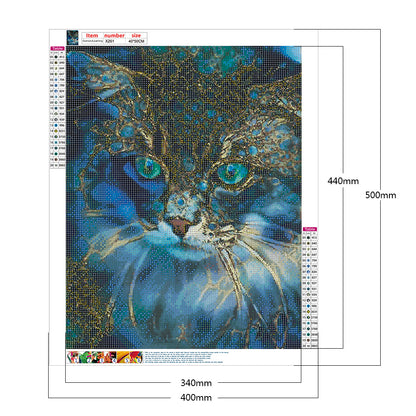 Cat - Full Round Drill Diamond Painting 40*50CM