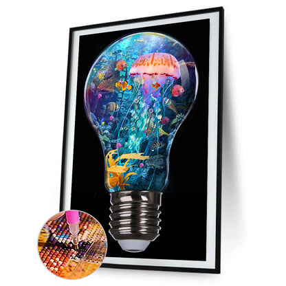 Bulb Ocean - Full Round Drill Diamond Painting 30*50CM