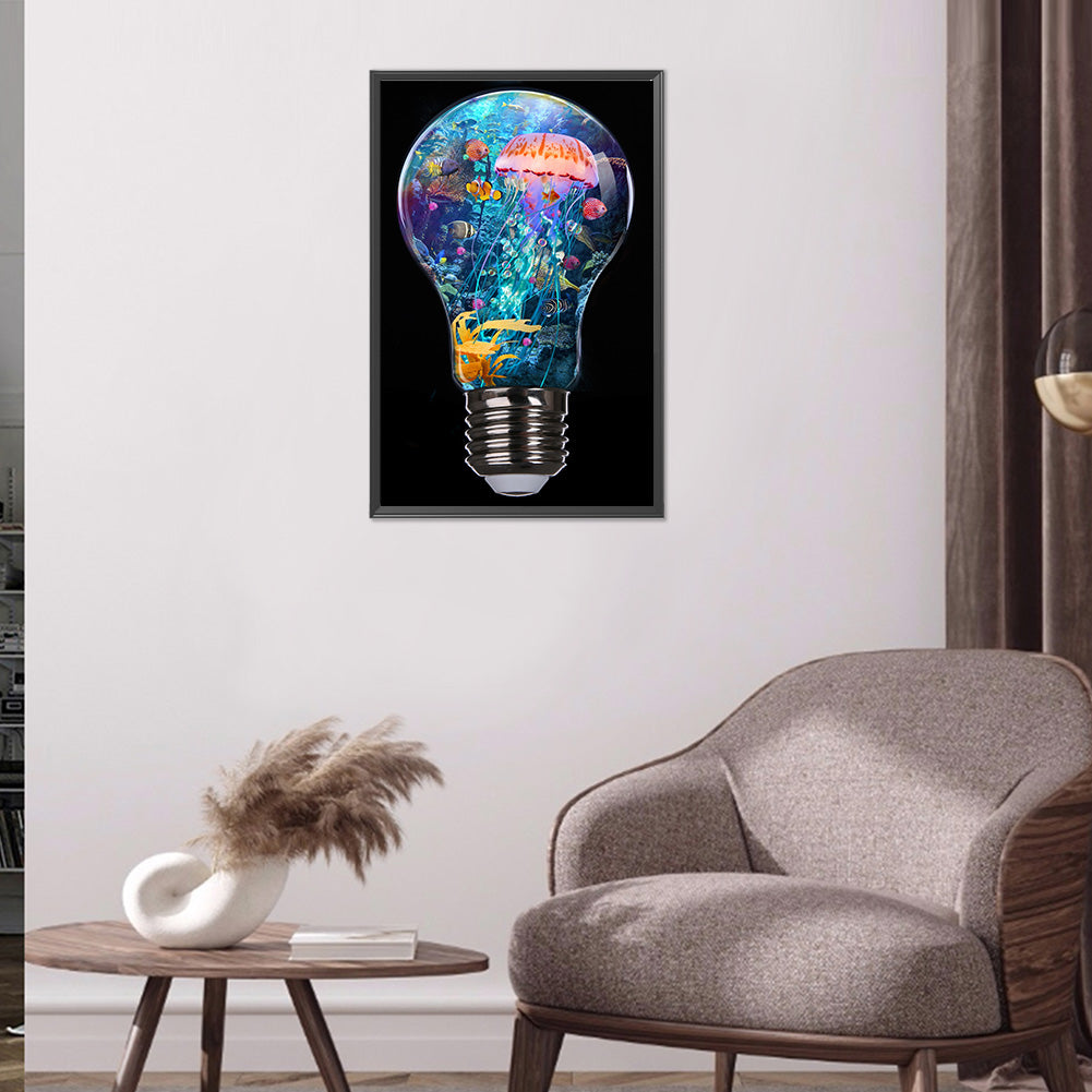 Bulb Ocean - Full Round Drill Diamond Painting 30*50CM