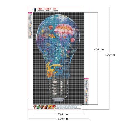 Bulb Ocean - Full Round Drill Diamond Painting 30*50CM