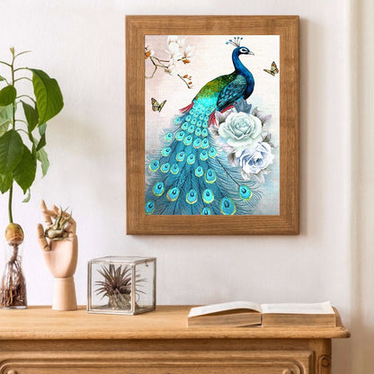 Peacock - Full Round Drill Diamond Painting 30*40CM