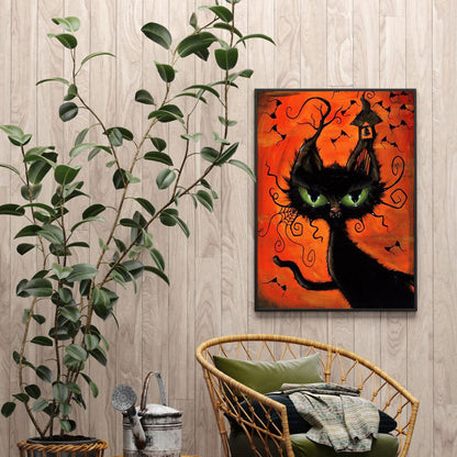 Cat - Full Round Drill Diamond Painting 30*40CM