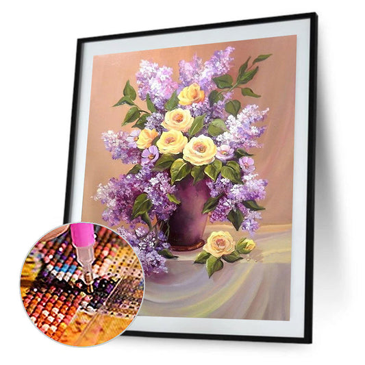 Still Life Flowers - Full Round Drill Diamond Painting 30*40CM