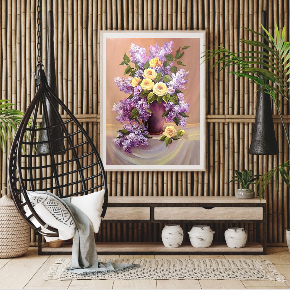 Still Life Flowers - Full Round Drill Diamond Painting 30*40CM