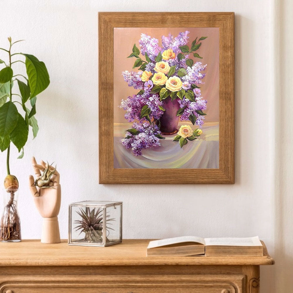 Still Life Flowers - Full Round Drill Diamond Painting 30*40CM