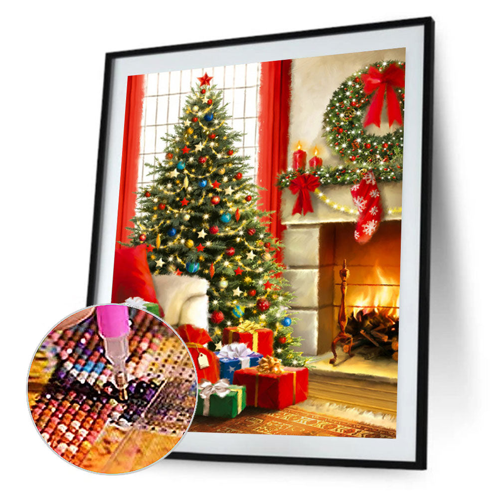 Christmas - Full Round Drill Diamond Painting 30*40CM