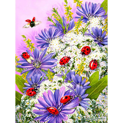 Flower Bush - Full Round Drill Diamond Painting 30*40CM