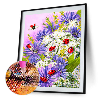 Flower Bush - Full Round Drill Diamond Painting 30*40CM