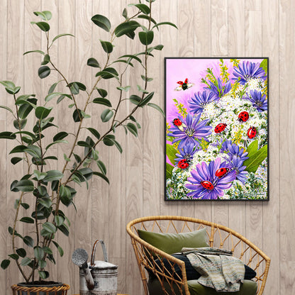 Flower Bush - Full Round Drill Diamond Painting 30*40CM