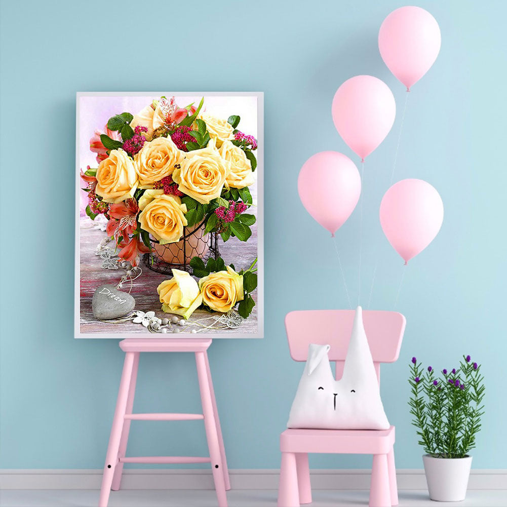 Bouquet - Full Round Drill Diamond Painting 30*40CM