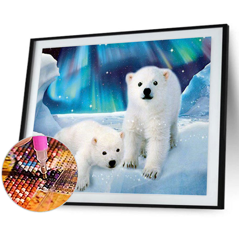 Polar Bear - Full Round Drill Diamond Painting 40*30CM