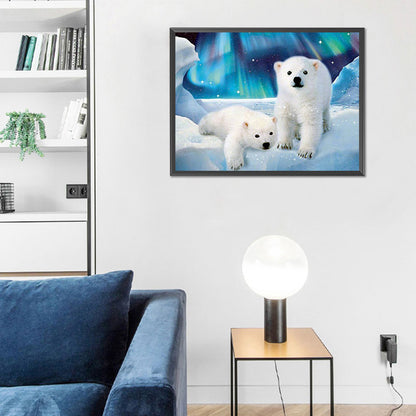 Polar Bear - Full Round Drill Diamond Painting 40*30CM