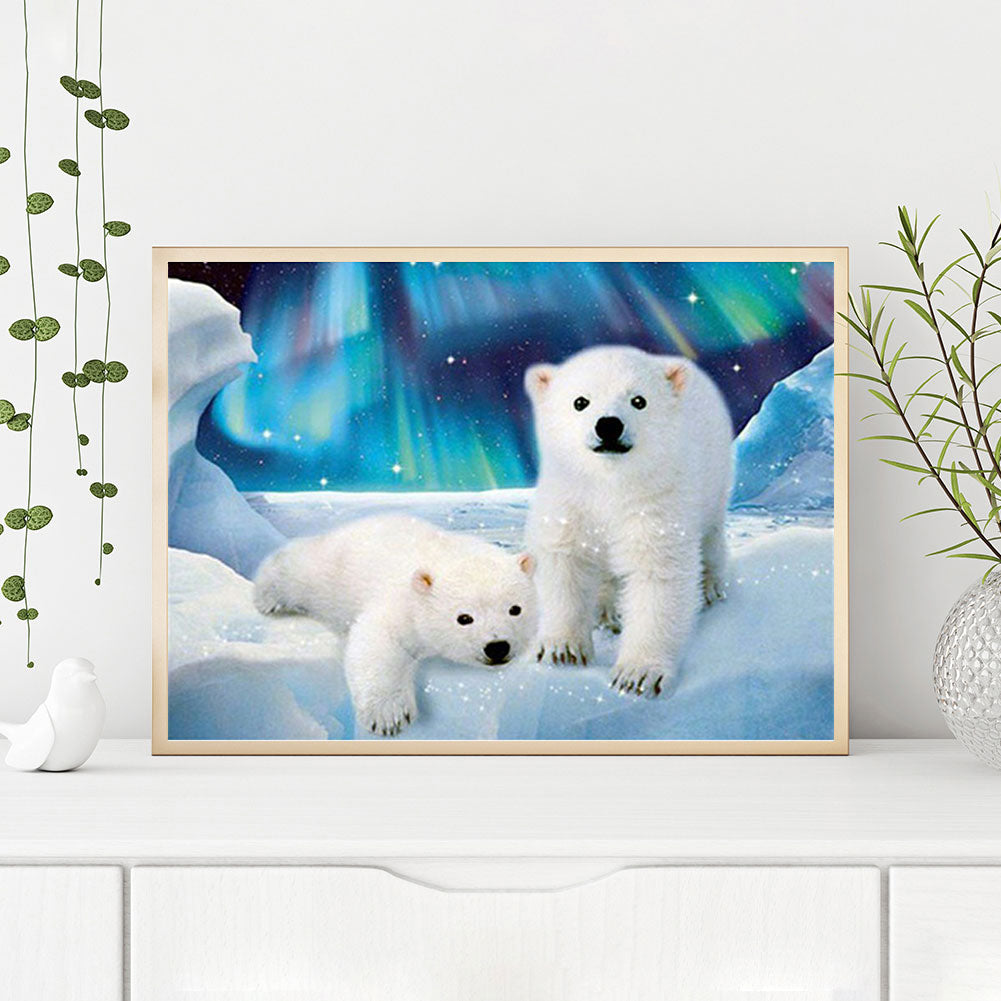 Polar Bear - Full Round Drill Diamond Painting 40*30CM