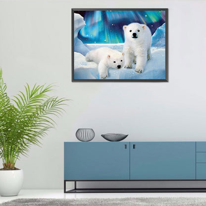 Polar Bear - Full Round Drill Diamond Painting 40*30CM