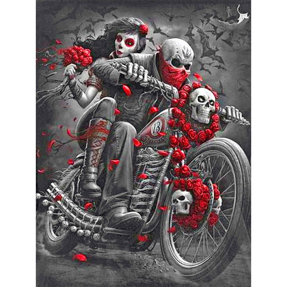 Skeleton Motorcycle - Full Square Drill Diamond Painting 40*50CM