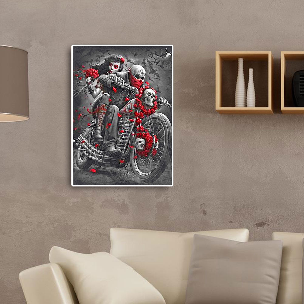 Skeleton Motorcycle - Full Square Drill Diamond Painting 40*50CM