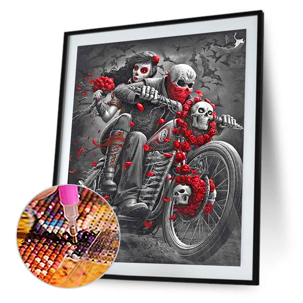 Skeleton Motorcycle - Full Square Drill Diamond Painting 40*50CM