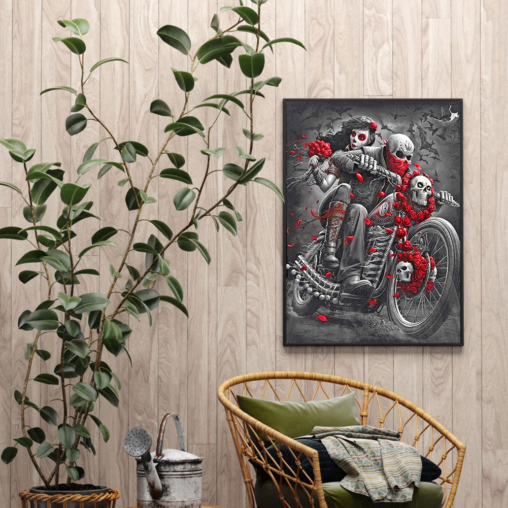 Skeleton Motorcycle - Full Square Drill Diamond Painting 40*50CM