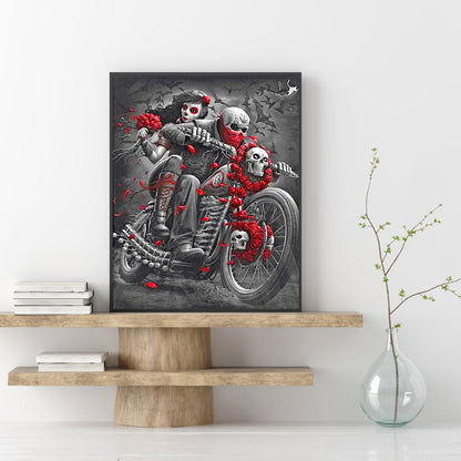 Skeleton Motorcycle - Full Square Drill Diamond Painting 40*50CM