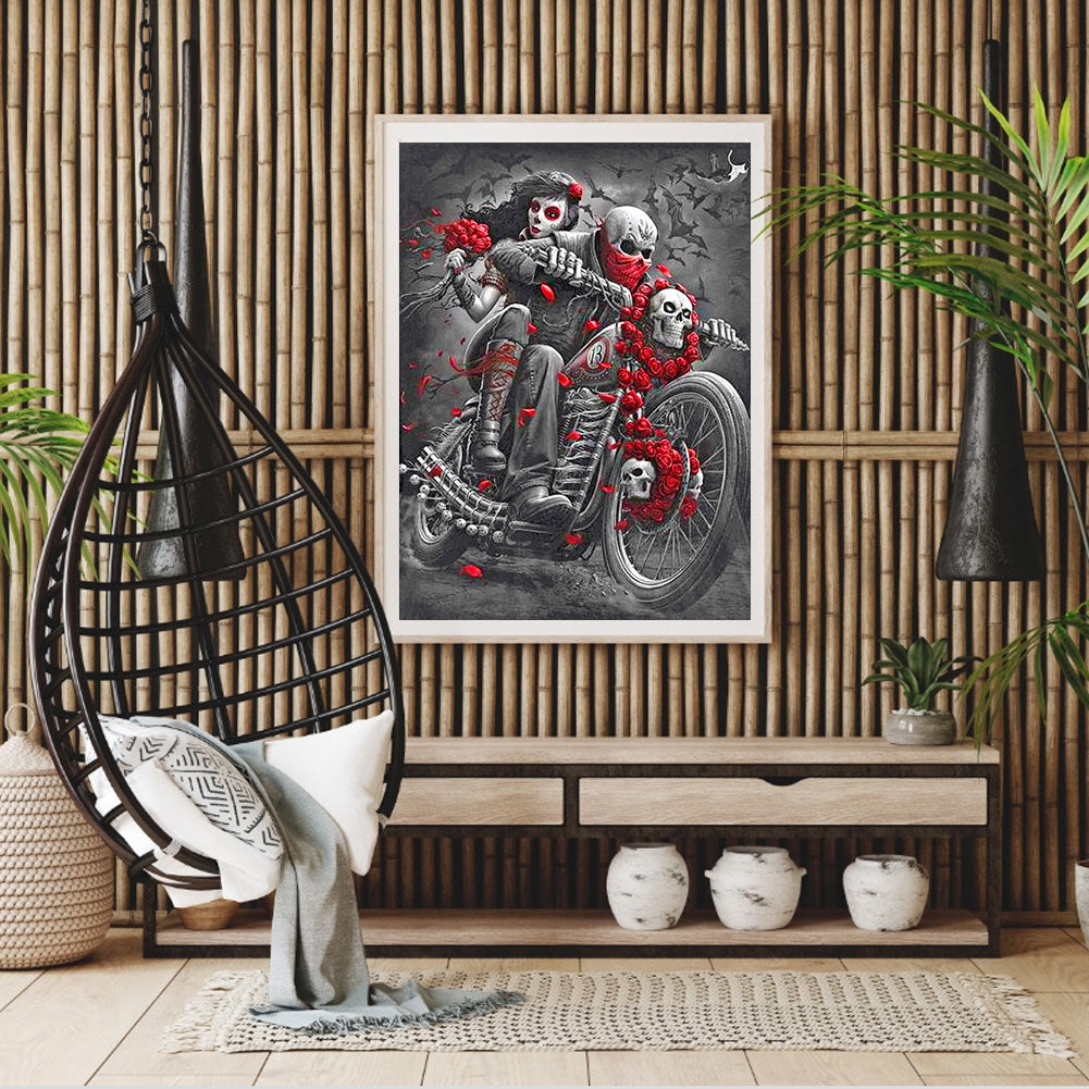 Skeleton Motorcycle - Full Square Drill Diamond Painting 40*50CM