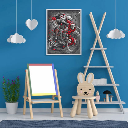 Skeleton Motorcycle - Full Square Drill Diamond Painting 40*50CM