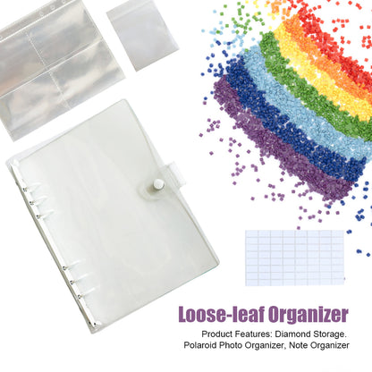 Diamond Painting Storage Book Beads Container Clear Loose Leaf A5 Binder