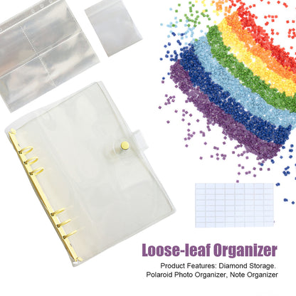 Diamond Painting Storage Book Beads Container Clear Loose Leaf A5 Binder