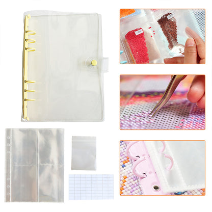Diamond Painting Storage Book Beads Container Clear Loose Leaf A5 Binder