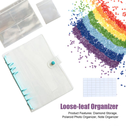 Diamond Painting Storage Book Beads Container Clear Loose Leaf A5 Binder