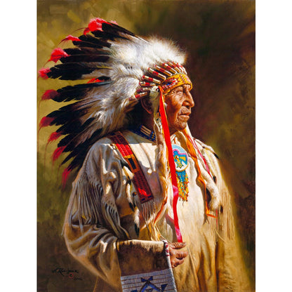 Indians - Full Round Drill Diamond Painting 50*60CM