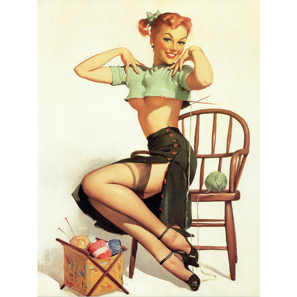 Sexy Woman - Full Round Drill Diamond Painting 30*40CM