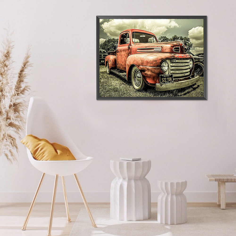 Classic Cars - Full Round Drill Diamond Painting 40*30CM