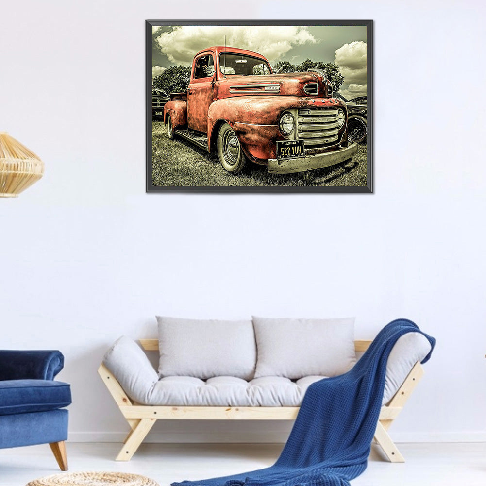 Classic Cars - Full Round Drill Diamond Painting 40*30CM