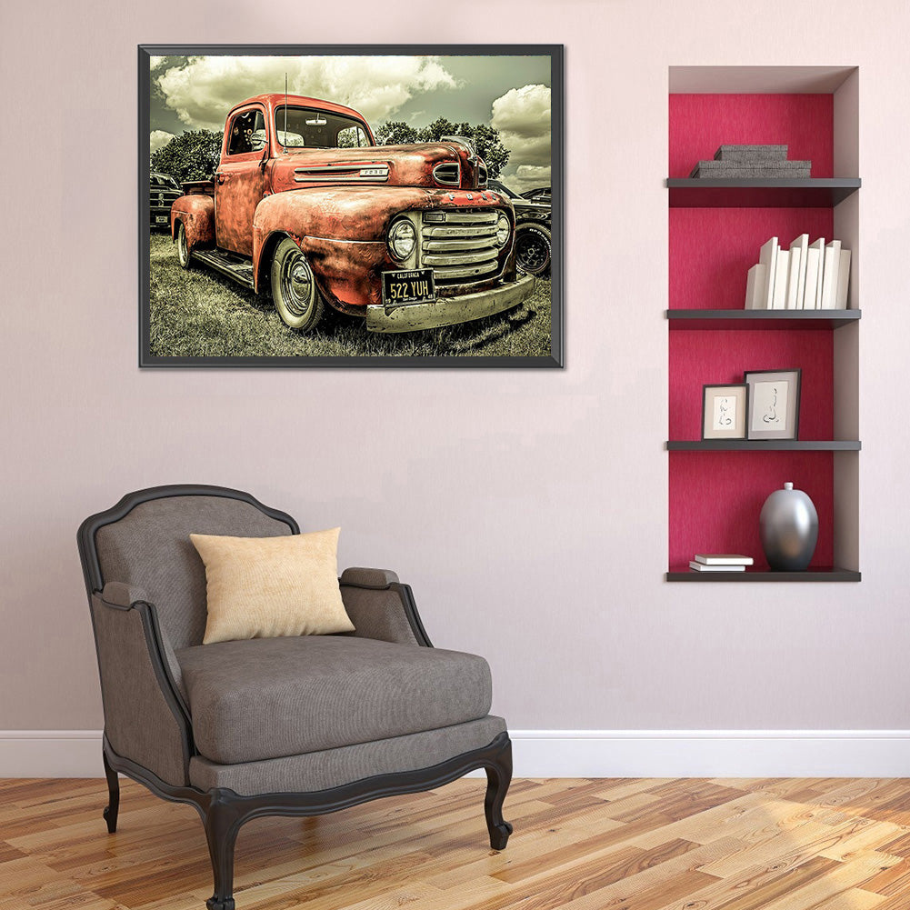 Classic Cars - Full Round Drill Diamond Painting 40*30CM