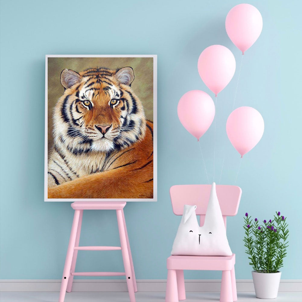 Tiger - Full Round Drill Diamond Painting 50*60CM