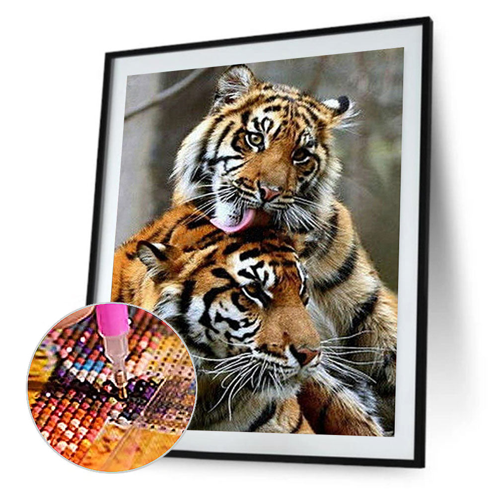 Tiger - Full Round Drill Diamond Painting 50*60CM