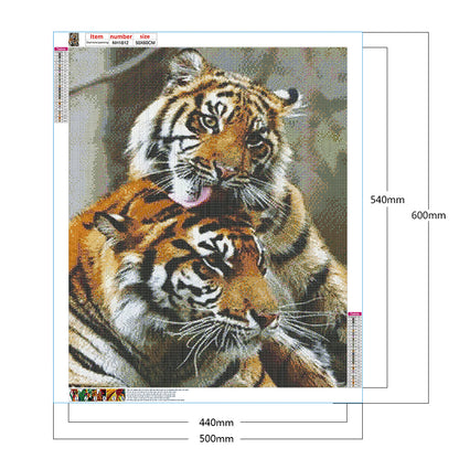 Tiger - Full Round Drill Diamond Painting 50*60CM