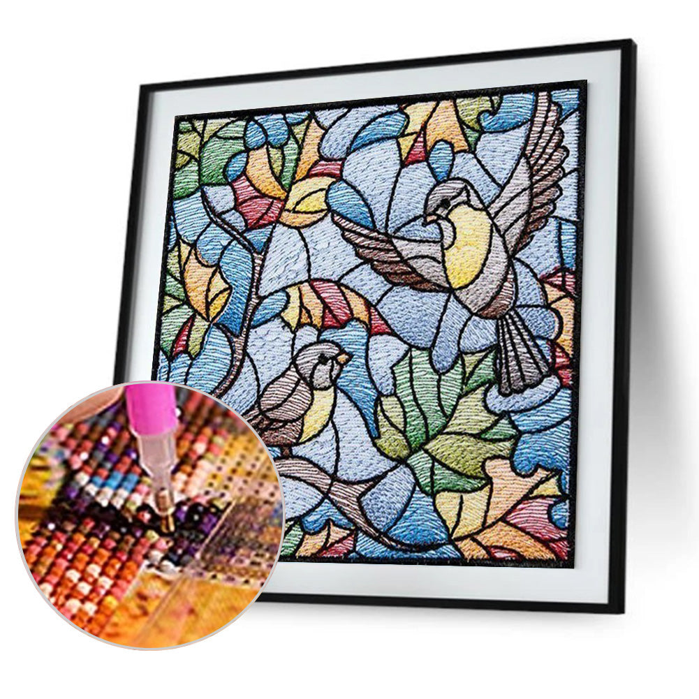 Texture Flowers - Full Round Drill Diamond Painting 30*30CM