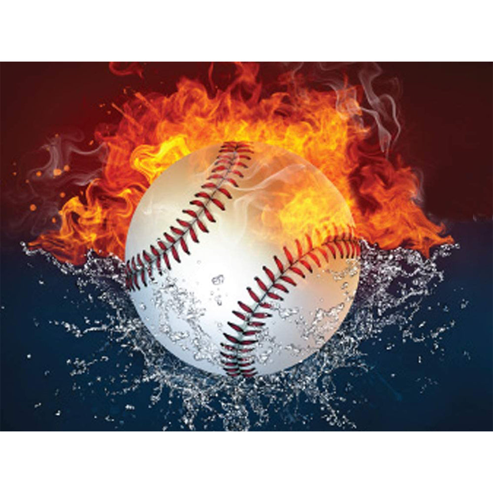 Heat Baseball - Full Round Drill Diamond Painting 40*30CM