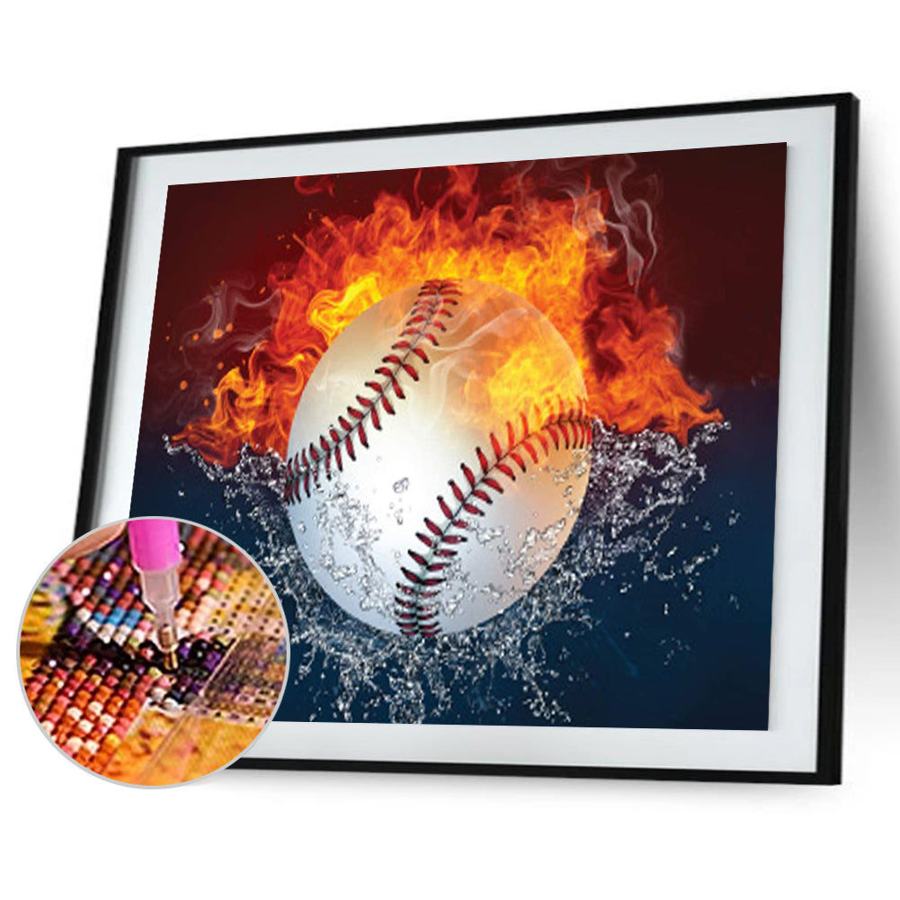 Heat Baseball - Full Round Drill Diamond Painting 40*30CM