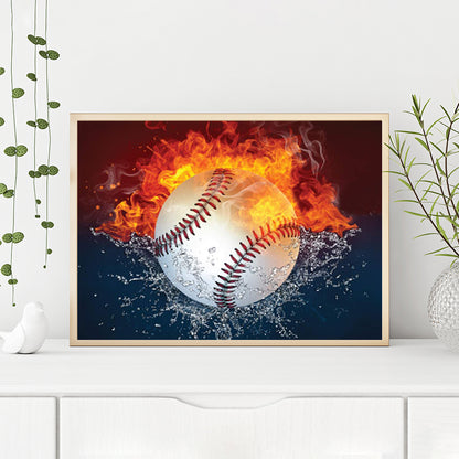 Heat Baseball - Full Round Drill Diamond Painting 40*30CM