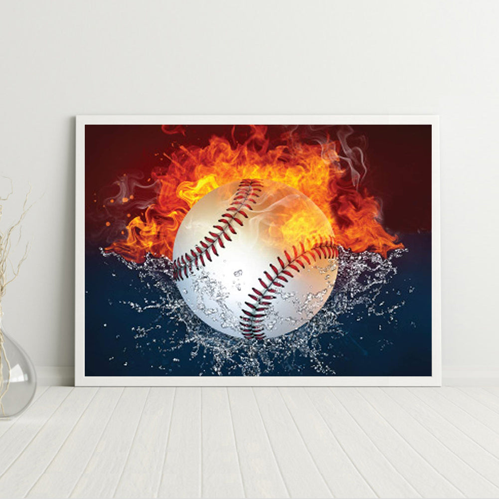 Heat Baseball - Full Round Drill Diamond Painting 40*30CM