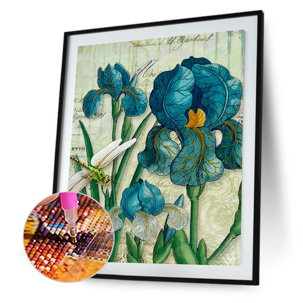 Iris - Full Round Drill Diamond Painting 30*40CM