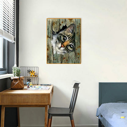 Cat - Full Round Drill Diamond Painting 30*40CM