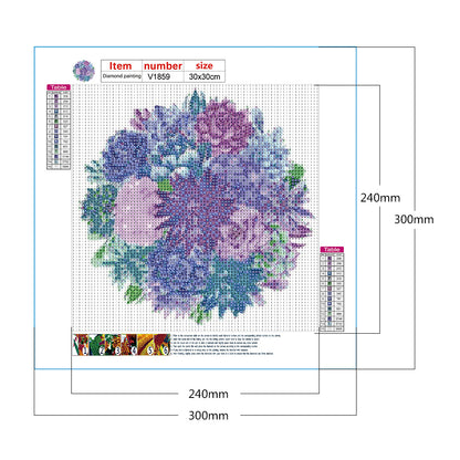 Flowers And Plants - Full Round Drill Diamond Painting 30*30CM