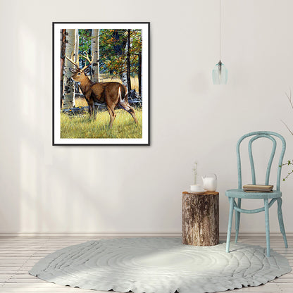 Deer - Full Round Drill Diamond Painting 30*40CM