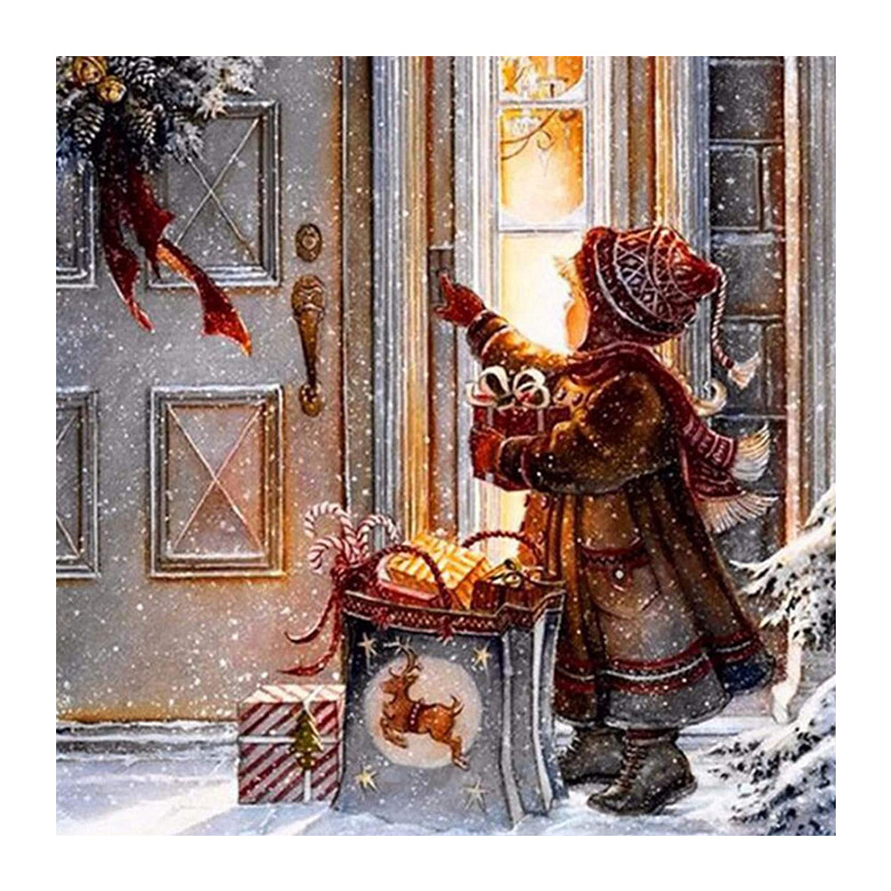 Child Giving Gift - Full Round Drill Diamond Painting 40*40CM